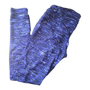 32 Degrees Cool Weatherproof Active Yoga Running Pants Leggings Blue Camo Medium